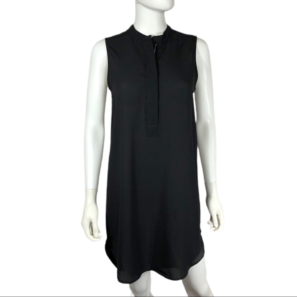Forever 21 Black High Low Sleeveless Shirt Dress